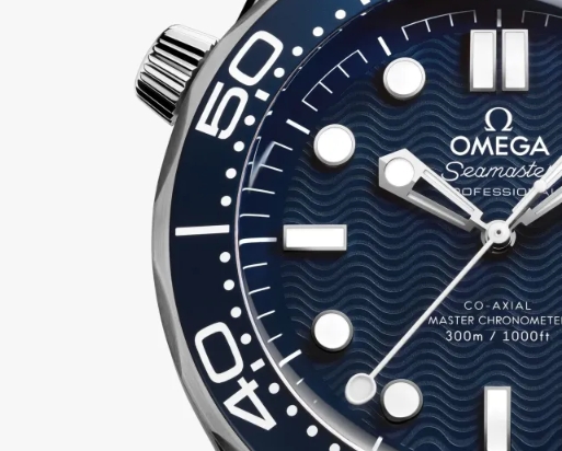 Omega Seamaster James Bond replica watch blue wave dial